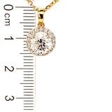 (LD) Collar con diamantes de laboratorio en oro amarillo 14kt. 42/43cm D-1.22Cts.