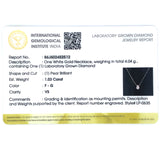 (LD) Collar con diamantes de laboratorio en oro blanco 14kt. 42/43cm D-1.03Cts.