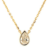 (LD) Collar con diamantes de laboratorio en oro amarillo 14kt. 42/43cm D-0.95Cts.