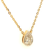 (LD) Collar con diamantes de laboratorio en oro amarillo 14kt. 42/43cm D-0.95Cts.