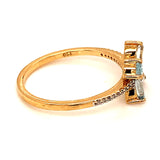 Anillo de aguamarina en oro amarillo 18kt.  ANTES: $869.00