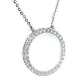 (LD) Collar con diamantes de laboratorio en oro blanco 14kt. 42/43cm D-1.19Cts.