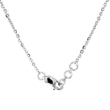 (LD) Collar con diamantes de laboratorio en oro blanco 14kt. 42/43cm D-1.19Cts.