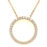 (LD) Collar con diamantes de laboratorio en oro amarillo 14kt. 42/43cm D-1.16Cts.