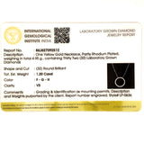 (LD) Collar con diamantes de laboratorio en oro amarillo 14kt. 42/43cm D-1.16Cts.