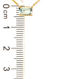 Collar de aguamarina en oro amarillo 14kt