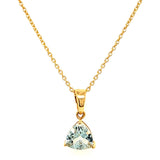 Collar de aguamarina en oro amarillo 14kt