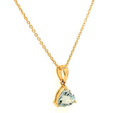 Collar de aguamarina en oro amarillo 14kt