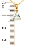 Collar de aguamarina en oro amarillo 14kt
