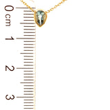 Collar de aguamarina en oro amarillo 14kt