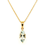 Collar de aguamarina en oro amarillo 14kt