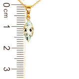 Collar de aguamarina en oro amarillo 14kt