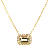 Collar de aguamarina en oro amarillo 14kt
