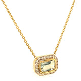 Collar de aguamarina en oro amarillo 14kt