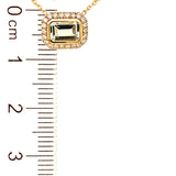 Collar de aguamarina en oro amarillo 14kt