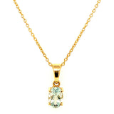 Collar de aguamarina en oro amarillo 14k