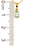 Collar de aguamarina en oro amarillo 14k