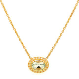 Collar de aguamarina en oro amarillo 14kt