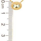 Collar de aguamarina en oro amarillo 14kt