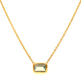 Collar de aguamarina en oro amarillo 18kt