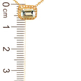 Collar de aguamarina en oro amarillo 14kt