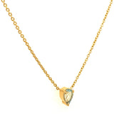 Collar de aguamarina en oro amarillo 14kt