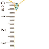 Collar de aguamarina en oro amarillo 14kt