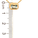 Collar de aguamarina en oro amarillo 18kt