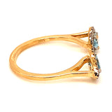 Anillo de aguamarina en oro amarillo 14kt.  ANTES: $849.00