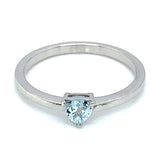 Anillo de cuarzo aguamarina en plata 925