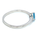 Anillo de cuarzo aguamarina en plata 925