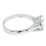 Anillo con aguamarina en plata 925