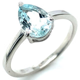 Anillo con aguamarina en plata 925