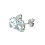 Aretes de aguamarina en plata 925