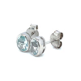 Aretes de aguamarina en plata 925