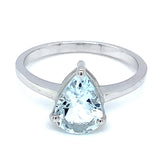 Anillo con aguamarina en plata 925
