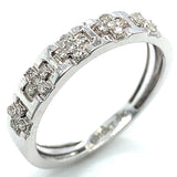 (SOFIA) Set de anillos con diamantes en oro blanco 10kt.