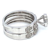 (SOFIA) Set de anillos con diamantes en oro blanco 10kt.