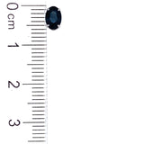 Aretes de zafiro en oro blanco 18kt.