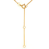 Collar de topacio azul con diamantes en oro amarillo 14kt.