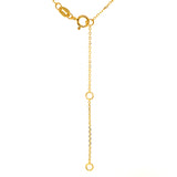 Collar de citrino con diamantes en oro amarillo 14kt.