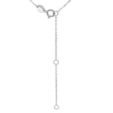Collar de zafiros con diamantes en oro blanco 14kt.