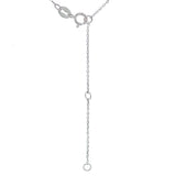 Collar de zafiros con diamantes en oro blanco 14kt.