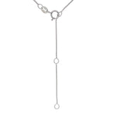 Collar de zafiros con diamantes en oro blanco 14kt.