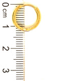 Huggies con circones en oro amarillo 10kt.