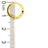 Huggies con circones en oro amarillo 10kt.