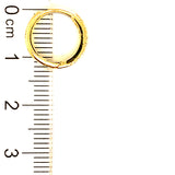 Huggies con circones en oro amarillo 10kt.