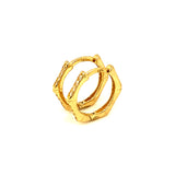 Huggies con circones en oro amarillo 10kt.