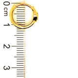 Huggies con circones en oro amarillo 10kt.