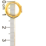 Huggies con circones en oro amarillo 10kt.